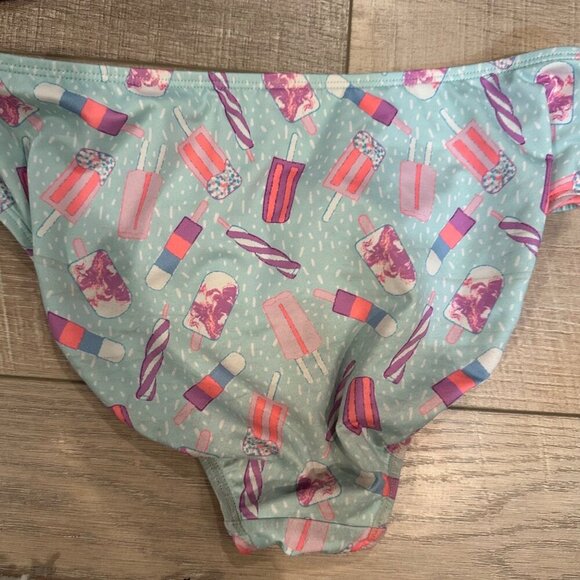 LANDS END GIRLS SIZE 14 2 PIECE TANKINI SWIM SUIT ICE CREAM POPSICLES - Picture 4 of 8